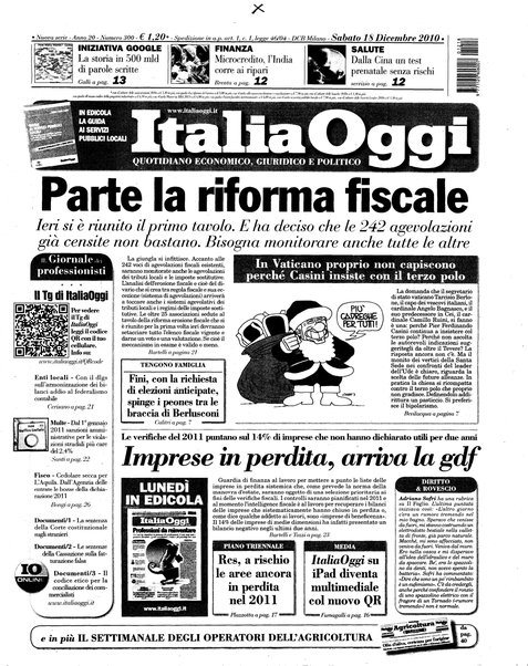 Italia oggi : quotidiano di economia finanza e politica